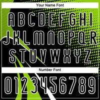 Custom Black Neon Green-White Lines And Dots Sublimation Volleyball Uniform Jersey