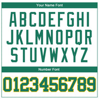 Custom Basketball Jersey - White Kelly Green-Gold Authentic Throwback