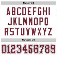 Custom White Burgundy-Gray Mesh Authentic Football Jersey