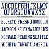 Custom White Navy-White Mesh Authentic Football Jersey