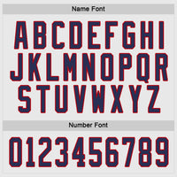 Custom White Navy-Red Hockey Jersey
