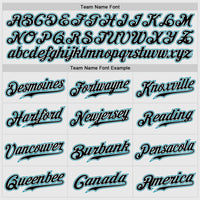 Custom White Black Pinstripe Black-Teal Authentic Baseball Jersey