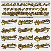 Custom White Black Pinstripe Old Gold Authentic Baseball Jersey