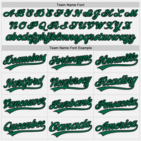 Custom White Black Pinstripe Kelly Green Authentic Baseball Jersey