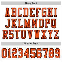 Custom White Orange-Black Mesh Authentic Football Jersey