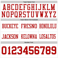 Custom White Red Authentic Football Jersey