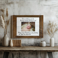 Custom Baby Nursery Canvas Art, First Christmas Canvas Photo Frame, Personalized Holiday Wall Canvas, 2025 Xmas Decor, Digital Download