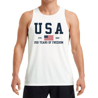 USA 250 Years of Freedom Tank Top | Patriotic 1776-2026 American Flag Graphic | Premium Soft Breathable Fabric | 4th of July Independence Day Outfit