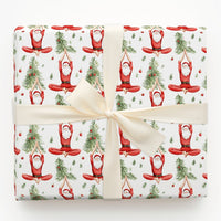 Meditating Santa Tree Wrapping Paper, Seated Yoga Santa Wrapping Paper, Zen Holiday Christmas Wrapping Paper, Festive Yogi Gift Wrap Roll