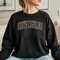 Retro Leopard Print Christmas Crewneck, Leopard Merry Christmas Sweatshirt, Festive Holiday Pullover, Womens Christmas Sweater, Xmas Present