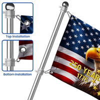 250 Years of Freedom American Flag | Bald Eagle 1776-2026 Commemorative House Flag | Double-Sided Polyester | Patriotic Home Decor Gift