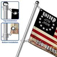 We The People Patriotic House Flag | 250 Years of Freedom 1776-2026 | Double-Sided UV-Resistant Polyester | American Independence Commemorative Gift