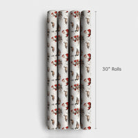 Mallard Duck Christmas Gift Wrap, Duck Hunting Santa Wrapping Paper, Winter Hunter Shotgun Wrapping Paper, Rustic Outdoor Gift Wrap Roll