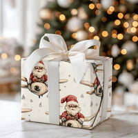 Vintage Pilot Christmas Gift Wrap, Airplane Santa Wrapping Paper, Whimsical Aviation Wrapping Paper, Aviation Holiday Wrapping Paper Roll