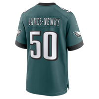 Philadelphia Eagles Keyshawn James-Newby Midnight Green Team Game Jersey