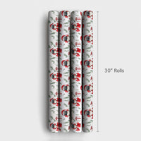 Vintage Camera Holiday Gift Wrap, Santa Photographer Christmas Wrapping Paper, Adorable Santa Wrapping Paper, Photography Lover Gift Wrap Roll