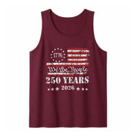 We The People US 250 Years Tank Top | Distressed American Flag 1776 2026 Graphic | Soft Lightweight Breathable Premium Fabric | Patriotic Gift for Men & Women