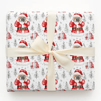 Camera Santa Christmas Gift Wrap, Photographer Santa Wrapping Paper, Watercolor Holiday Wrapping Paper, Photography Lover Gift Wrap Paper
