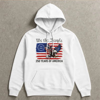 We The People Hoodie | Patriotic 250 Years Of America | Cotton Polyester Blend | Unisex US Independence Gift
