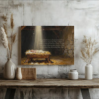 Holy Family Christmas Wall Art, Nativity Scene Canvas Print, Religious Nativity Poster, Christian Holiday Art, Printable Digital Download