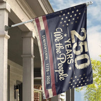 250 Years We the People House Flag | Semiquincentennial 1776-2026 Vintage American Stars Design | Double-Sided Weather-Resistant Outdoor Flag | Patriotic Gift for American History Fans