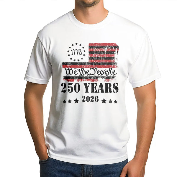 1776 Betsy Ross Flag T-Shirt | We The People 250 Years Anniversary Design | Soft Cotton Unisex Tee | Patriotic Gift for History Lovers