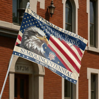 We The People 250 Years House Flag | Semiquincentennial Eagle & Stars Design | Double-Sided Weather-Resistant Polyester | Gift for Patriotic Americana Collectors