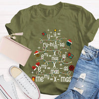 Math Equation Holiday Tee, Math Teacher Christmas Tree T-Shirt, Humorous Math Teacher Xmas Shirt, STEM Graphic Tee, Educator Holiday Present Shirt