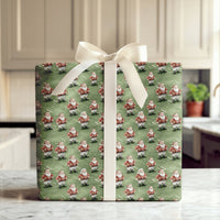Sports Christmas Gift Wrap, Football Santa Wrapping Paper, Game Day Santa Present Paper, Football Field Holiday Wrap, Sports Fan Gift Wrap Roll