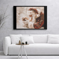 Religious Christmas Wall Art, Santa Holding Baby Jesus Canvas Print, Christian Holiday Canvas Decor, Nativity Artwork, Digital Download