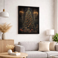 Holiday Grand Room Canvas Print, Christmas Tree Canvas Wall Art, Comfy Christmas Presents Canvas Art, Festive Winter Wall Decor, Xmas Home Present