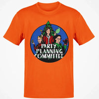 Humorous Office Holiday Graphic Tee, Party Planning Committee Christmas T-Shirt, Xmas Party Humor Shirt, Retro TV Comedy Fan Present Tee