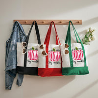 Sin Mi No Habrá Clase Soy Maestra Color-blocked Canvas Bag