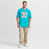 Miami Dolphins Kaytron Allen Aqua Team Game Jersey
