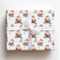 Comfy Winter Holiday Gift Wrap, Santa Reading Book Wrapping Paper, Watercolor Santa Claus Wrapping Paper, Christmas Book Lover Gift Wrap