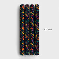 Brass Instrument Gift Wrap Roll, Music Christmas Wrapping Paper, Holiday Musician Present Wrap, Festive Band Orchestra Wrapping Paper