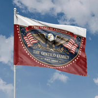 Personalized Patriotic House Flag | American Eagle 250 Years of Freedom | Double-Sided Premium Polyester | Custom Family Name Outdoor Decor Gift