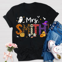 Personalized Name Happy Halloween Teacher T-Shirt