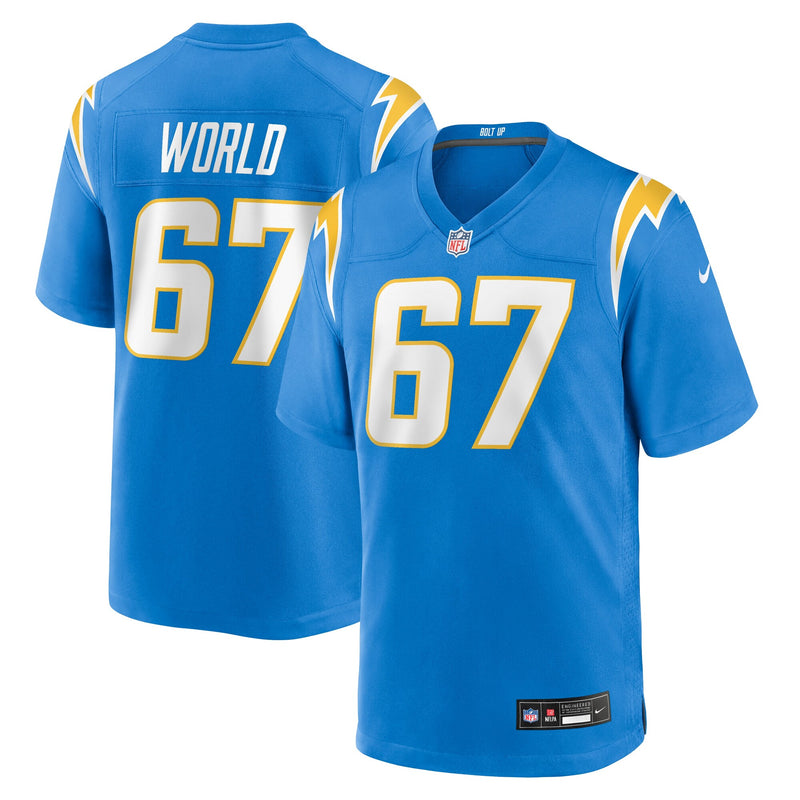 Los Angeles Chargers Isaiah World Powder Blue Team Game Jersey