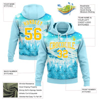 Personalized Holiday Sports Pullover Hoodie, Custom Snowflake Christmas Hoodie, Winter Team Sweatshirt, Custom Stitched Name Number Hoodie