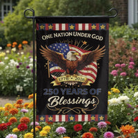 Patriotic American Eagle Garden Flag | One Nation Under God 250 Years of Blessings 1776-2026 | Double Sided Premium Weather Resistant Yard Decor | Christian Patriotic Gift