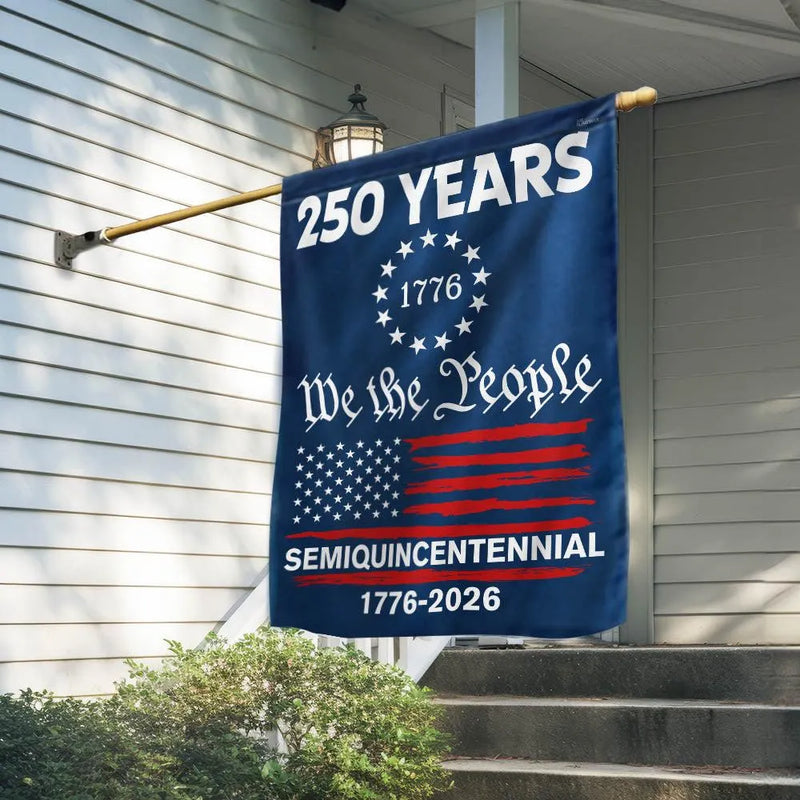 250 Years USA Semiquincentennial Garden Flag | We The People 1776-2026 | Double-Sided Patriotic Decor | Premium Polyester Weather-Resistant