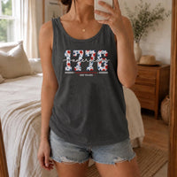 America 250 Years Tank Top | 1776-2026 Semiquincentennial Floral Design | Soft Breathable Unisex Fit | Patriotic Gift for History Lovers