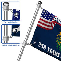 Nevada State Flag 250 Years of Freedom | Double-Sided Grommet House Flag | UV-Resistant Polyester | Patriotic Home Decor