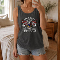 America 250th Birthday Patriotic Tank Top | 250 Years of Freedom Eagle 1776-2026 Graphic | Premium Lightweight Breathable Fabric | Unisex Semiquincentennial Gift