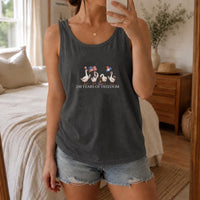 USA 250th Anniversary Goose Tank Top | 250 Years of Freedom Patriotic Art | Soft Breathable Unisex Cotton | Gift for Americana Collectors
