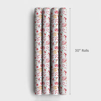 Peppermint Holiday Gift Wrap, Candy Cane Christmas Wrapping Paper, Watercolor Sweet Candy Gift Wrapping Paper