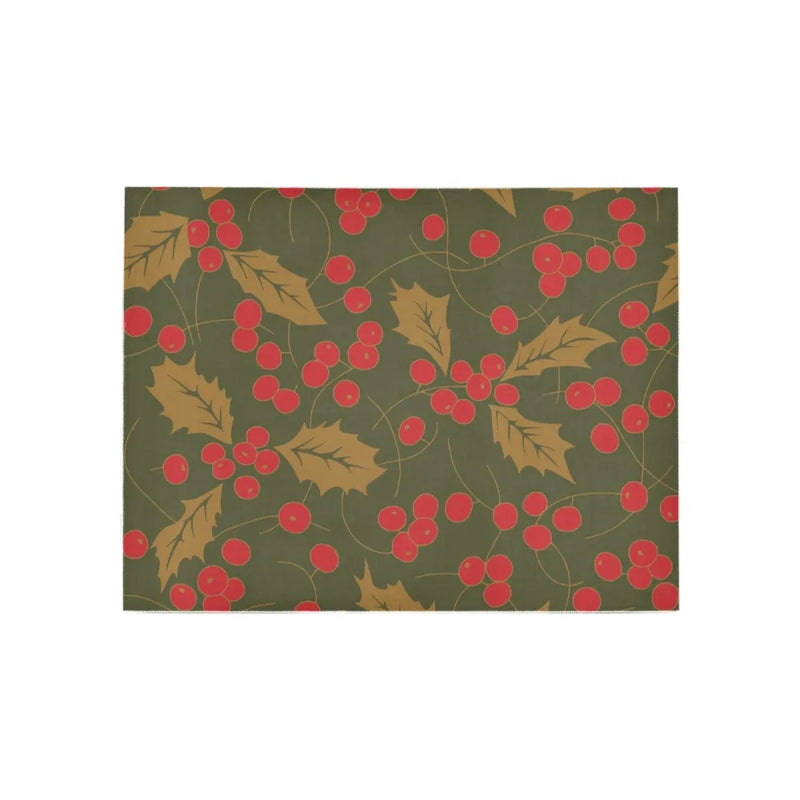 Christmas Botanical Runner Rug, Holiday Holly Berry Runner Rug, Non-Slip Festive Hallway Rug, Winter Kitchen Runner Rug Decor