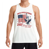 USA 250th Anniversary Tank Top | Vintage Flag, Eagle & Statue of Liberty | Premium Breathable Lightweight Fabric | America 250 Years of Independence Gift
