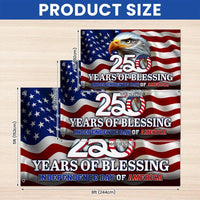 250 Years of Blessing Flag | Bald Eagle American Flag Design | UV-Resistant Polyester Grommet Flag | Independence Day Patriotic Home Decor
